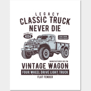 Classic Truck Vintage Wagon Posters and Art